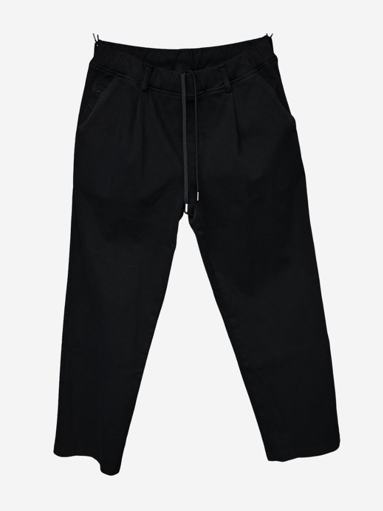 《予約11月17日19時締め》 EX denim jersey  WIDE PT / ワイドパンツ / ブラック
