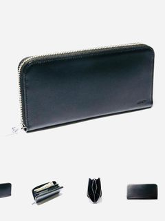 ラウンドL 長財布  Black 【aniary】