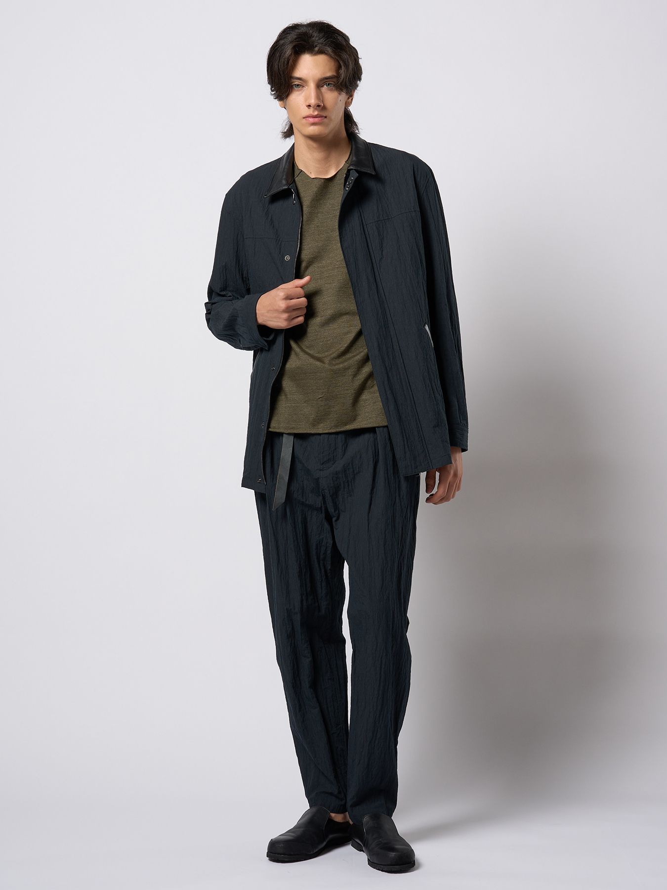 【予約品 9月23日(火) 締切】vintage loose pin-tuck S/S / ヴィンテージ ルーズピンタック ショートスリーブ / カーキ