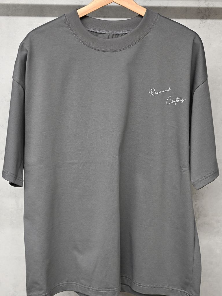 《予約11月17日19時締め》 BACK Photo OVER  TEE / オーバーTシャツ / グレー