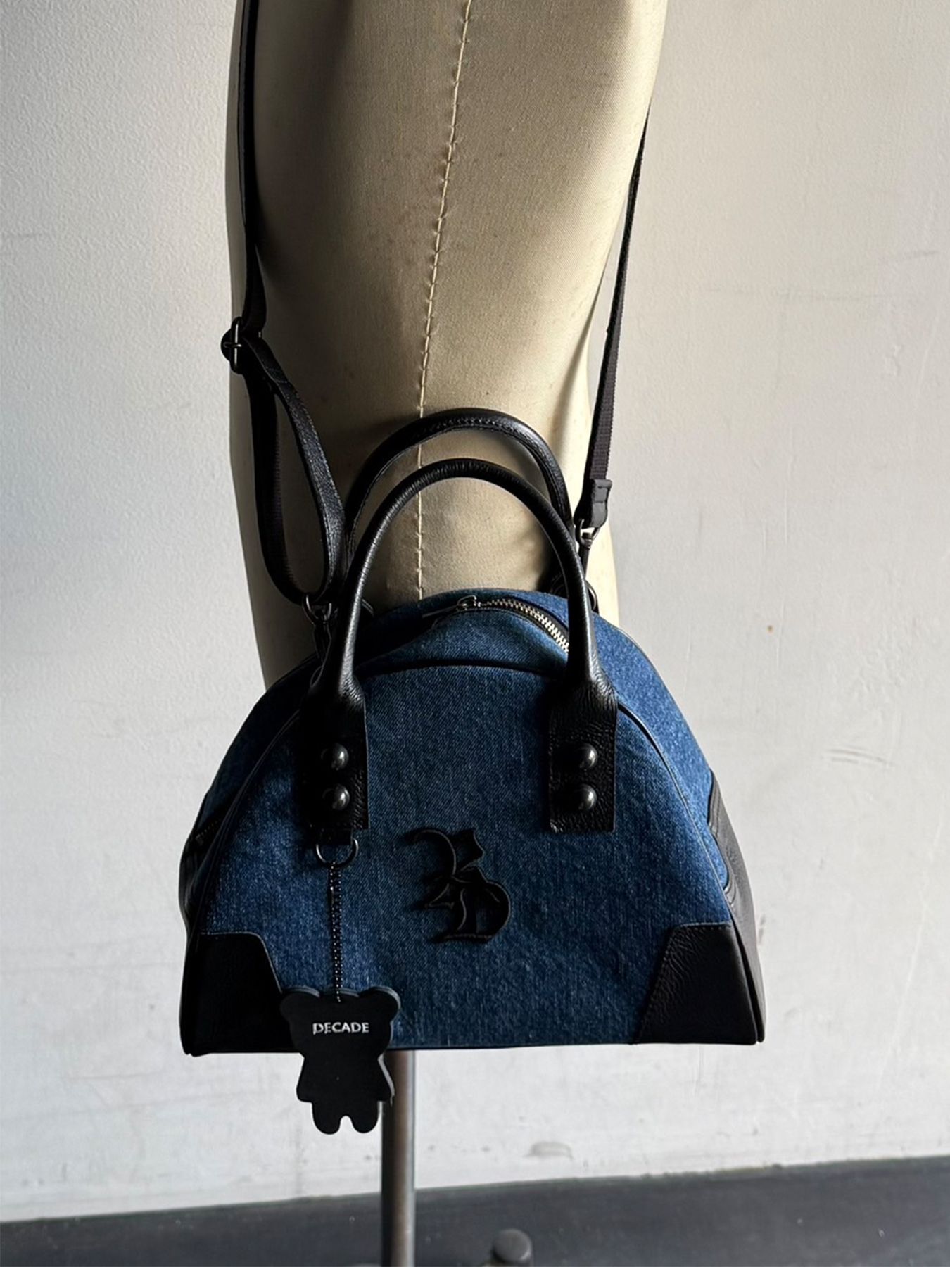【予約品 9月6日(日) 締切】DECADEコラボ DENIM MINI BOSTON BAG / デニムボストンバッグ / デニム