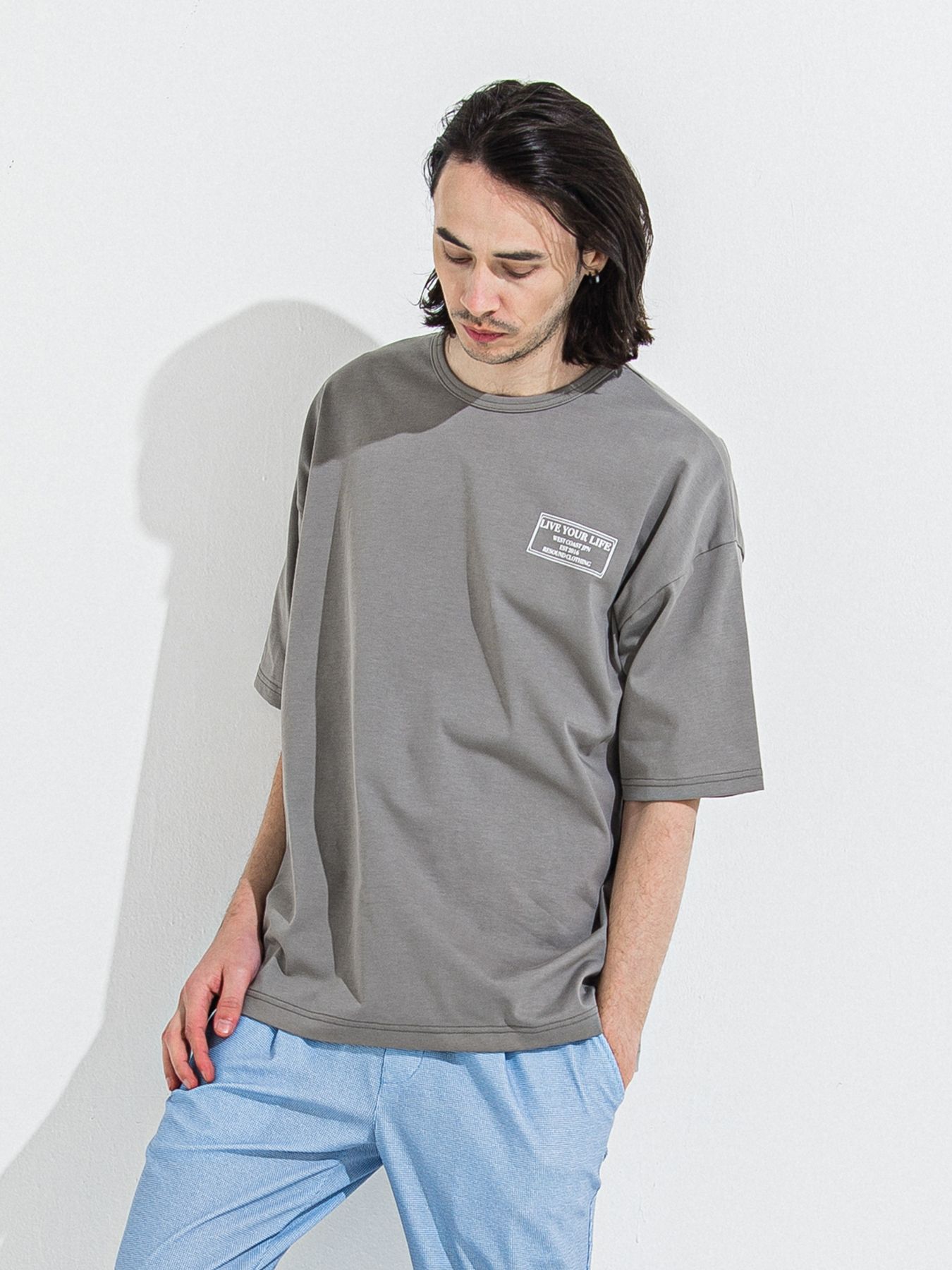 【予約品 】CREW OVER TEE /  クルーオーバーサイズTシャツ / グレー
