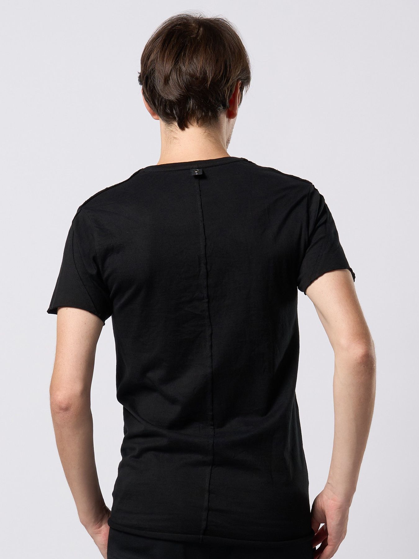 【予約品 9月23日(火) 締切】cut-off V-neck S/S / カットオフ Vネック ショートスリーブ / ディープブラック