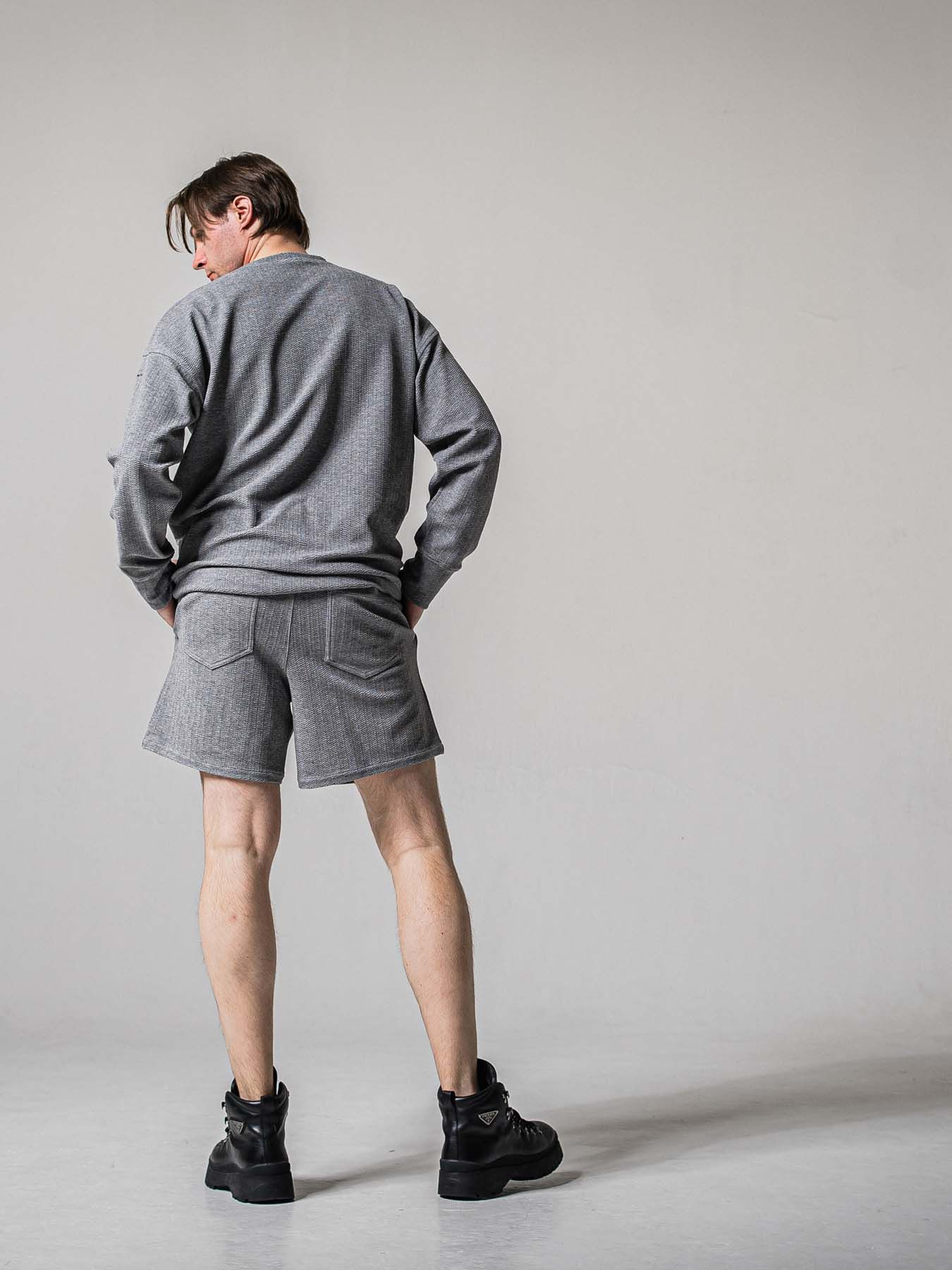 【予約品 11月16日(日) 締切】BLISTER KNIT HALF PT / ブリスターニットハーフパンツ / グレー