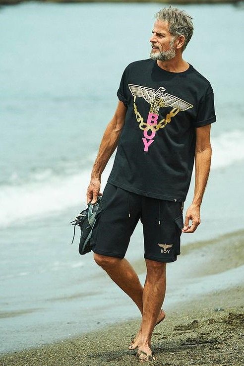 eagle chain boy T-shirt / Black 【BOY LONDON】