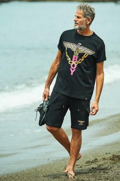 eagle chain boy T-shirt / Black 【BOY LONDON】