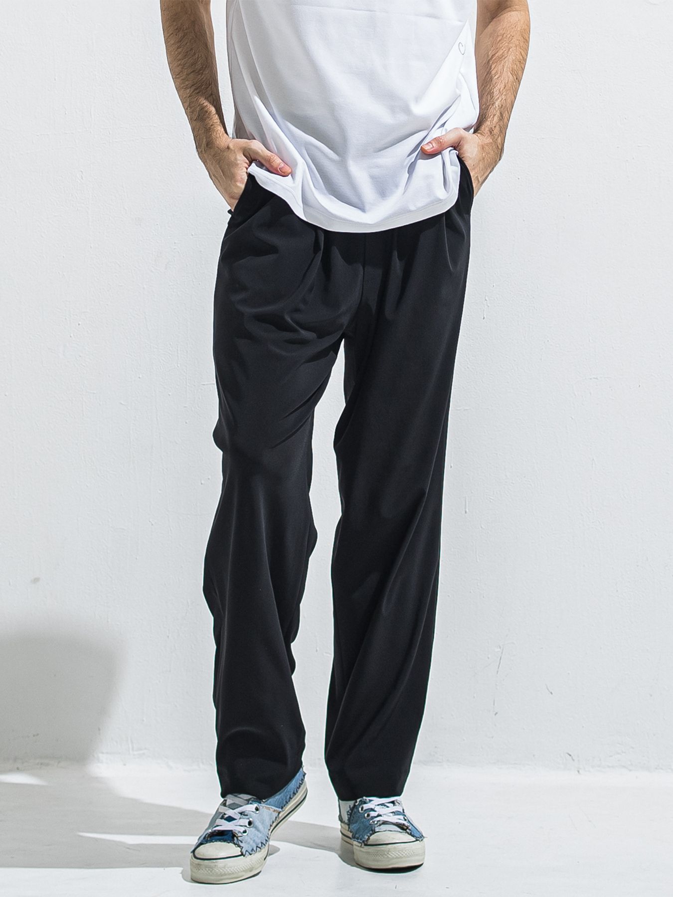 【予約品 2月15日(日) 18:00 締切】BEN PANTS / ワイドルーズパンツ / ブラック