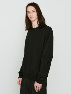 【予約品 8月10日(日) 締切 】FIRE EMBRO SWEAT / ファイヤー エンブロイダリー スウェット / ブラック