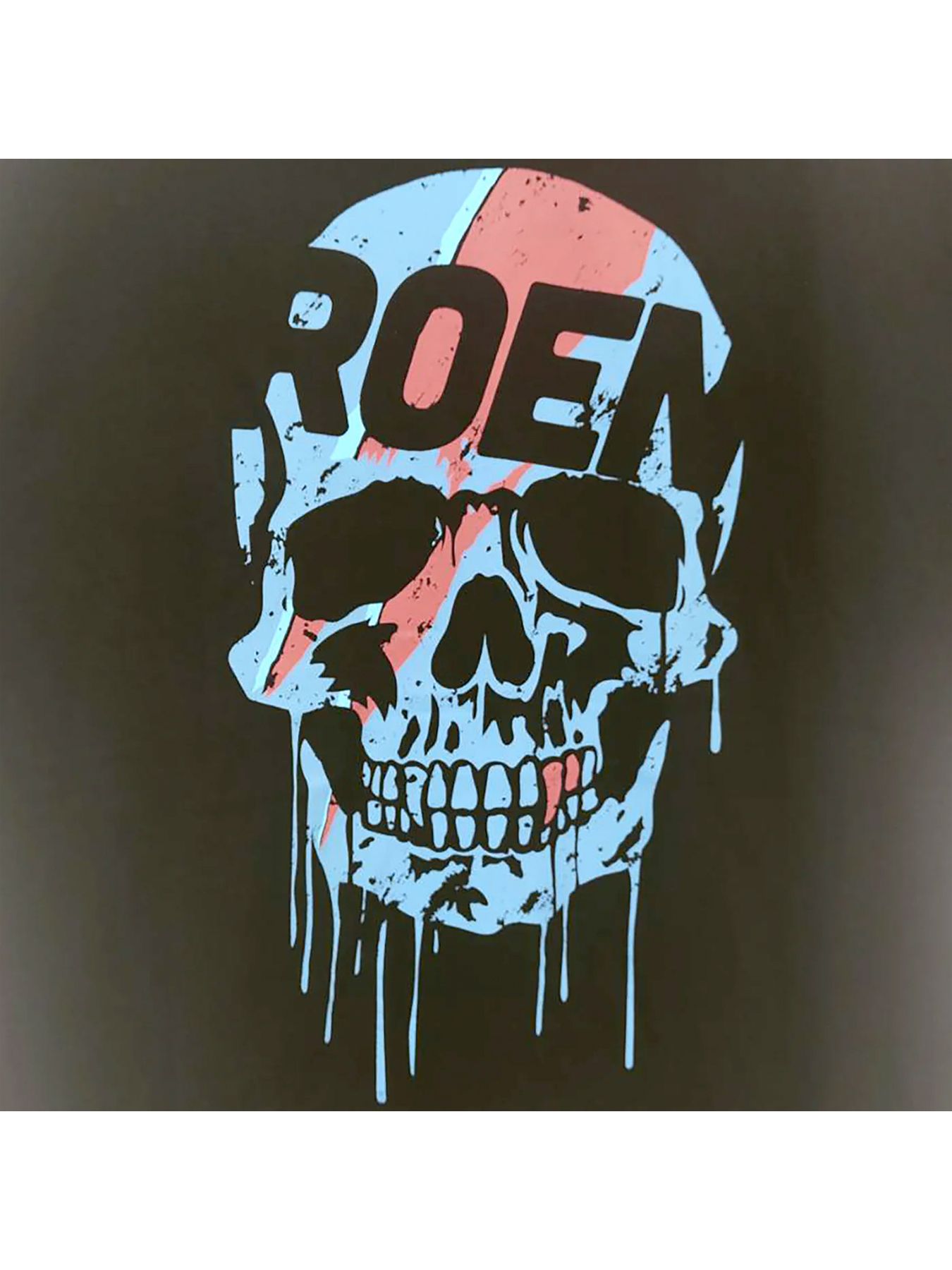 DAVID SKULL / 半袖Tシャツ / ブラック【Roen】