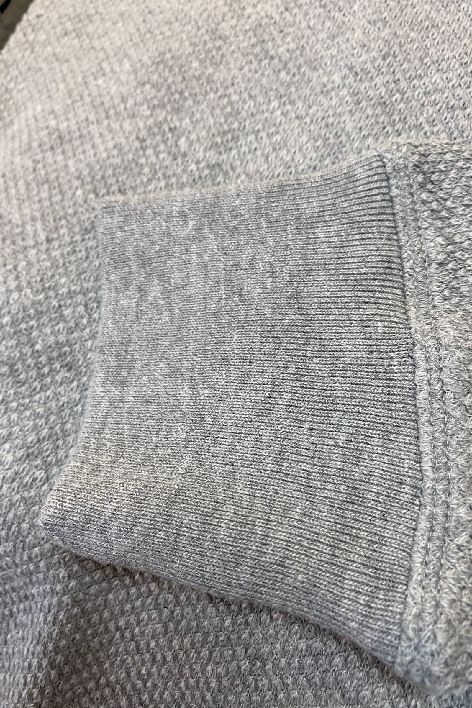 ローゲージストレッチ カノコダブル ジャージ ヘンリーネックTシャツ / GRAY 【STRUM】
