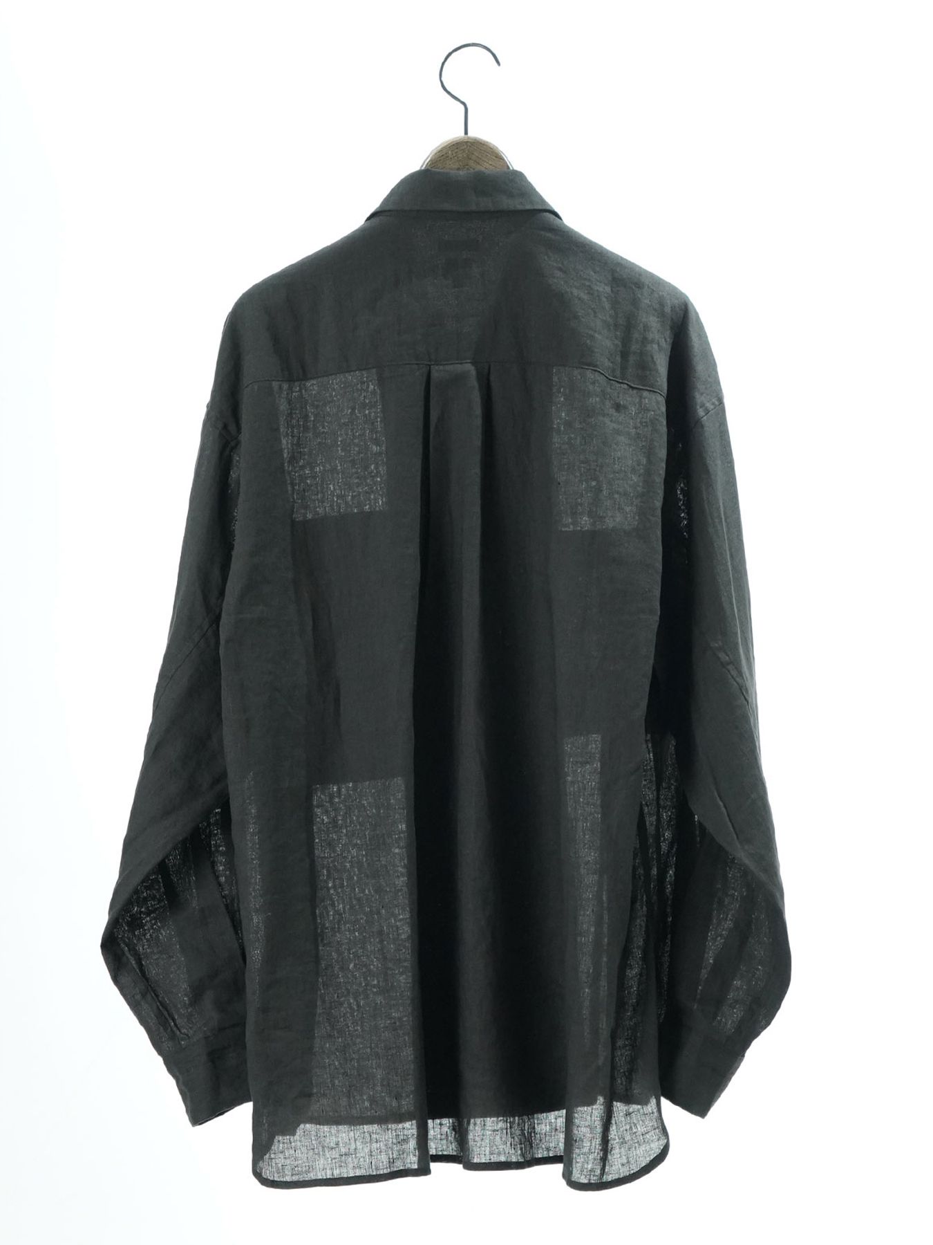 【予約品 11月23日(日) 締切】LINENOVERSHIRT / リネン ポロシャツ / CHARCOAL
