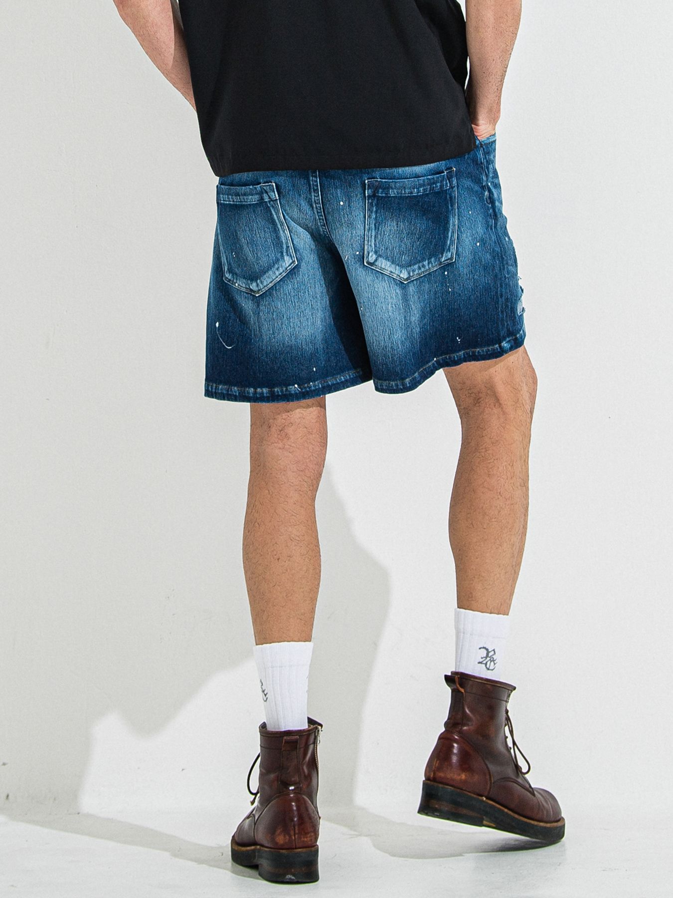 【予約品 】DENIM JERSEY SHORTS / デニムジャージショーツ / ダークインディゴ