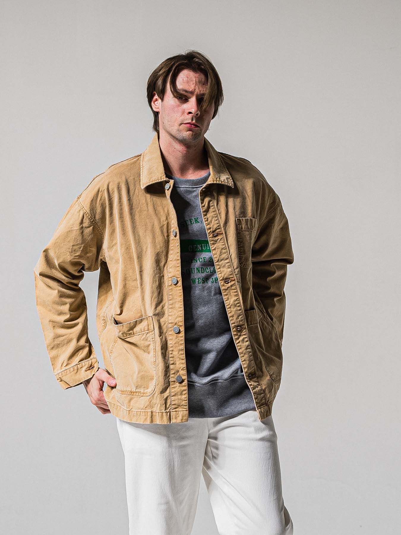 【予約品 11月16日(日) 締切】RC COVER ALL / ミリタリーキャンバス カーバーオールジャケット / ダークブラウン