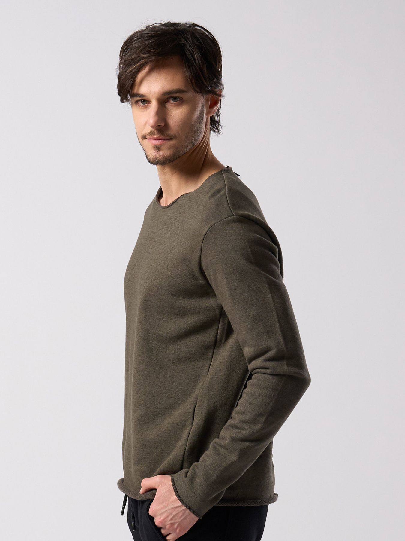 【予約品 4月19日(日) 18時締切】cut-off light sweatshirt / カットオフ ライト スウェットシャツ / カーキ