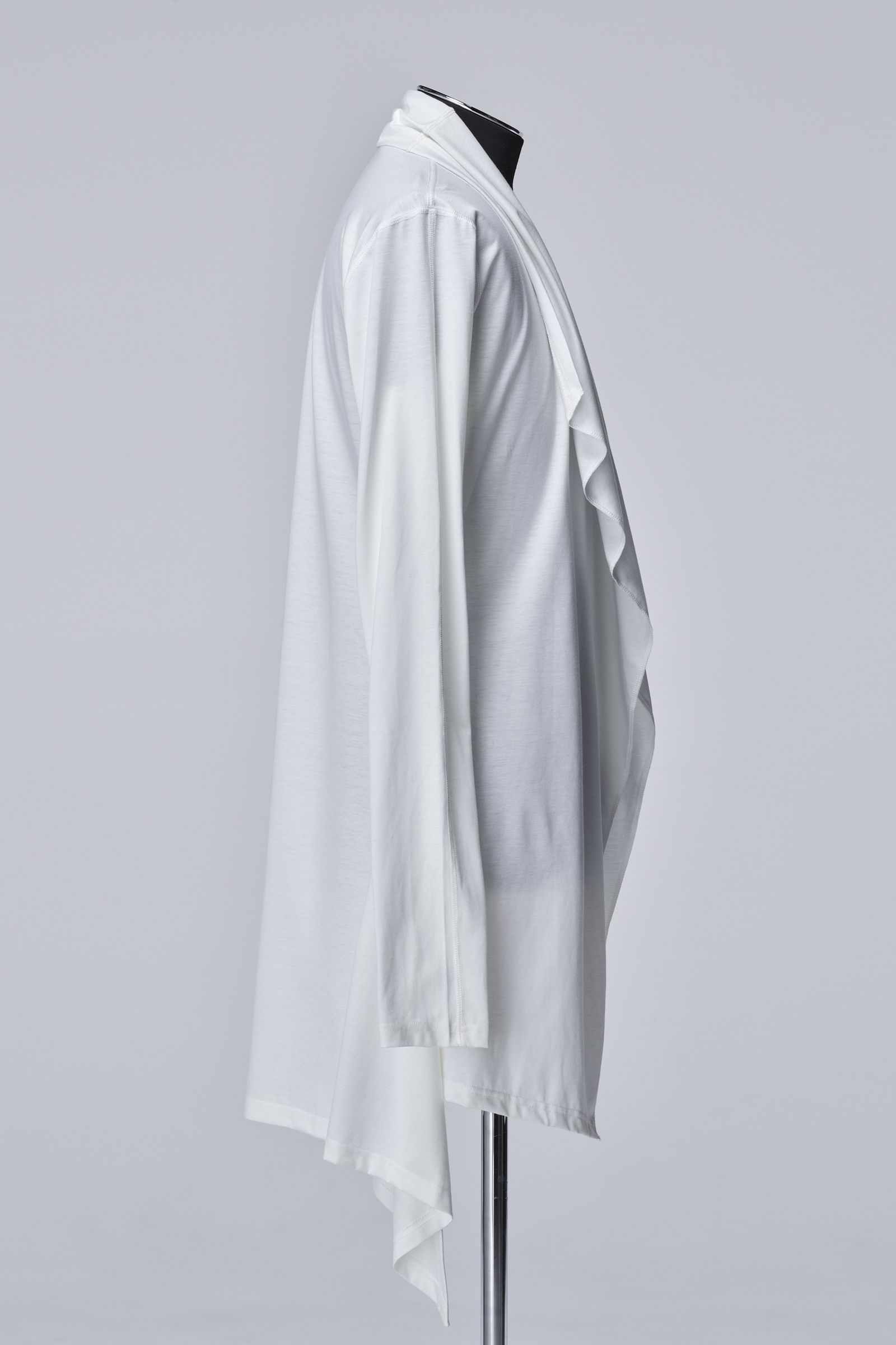 《予約》 Viscose Organic Frill Flare Cardigane  / ホワイト 【THE ONENESS】 11月入荷予定
