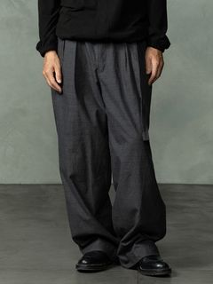 【予約品 7月5日(日) 締切】DRESSYEASE TRUSERS / ドレッシーイーズトラウザーズ / チャコール（チェック）