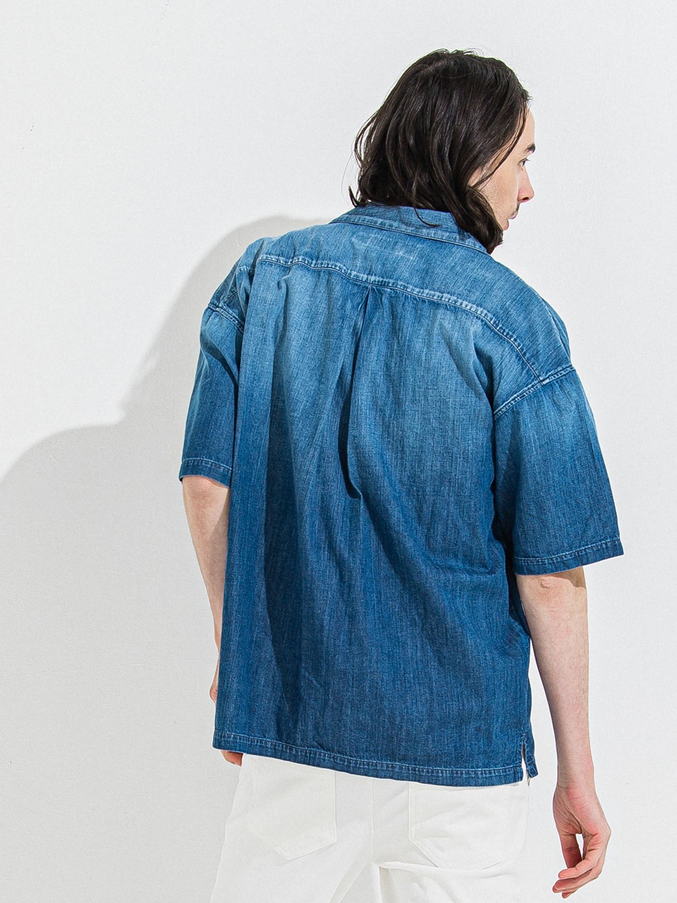 【予約品 】ZACK HALF DENIM SHIRT / ザックハーフスリーブデニムシャツ / ダークインディゴ