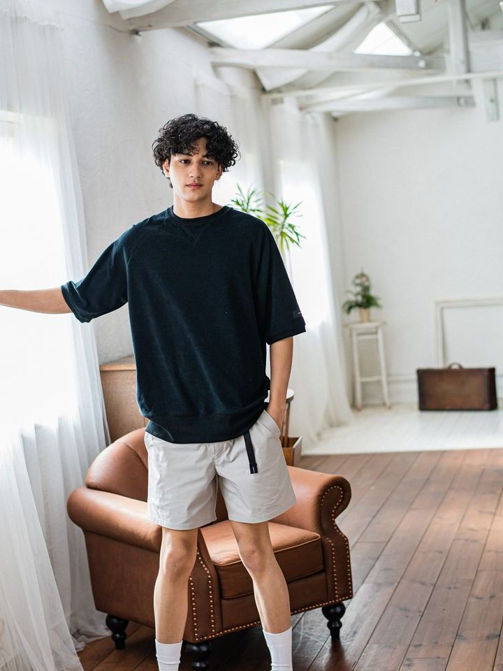《予約品3月3日18：00締め》 PAT SHORTS / ベルト付きショーツ / グレー