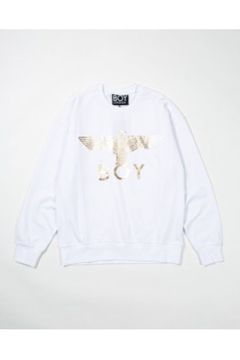 【JAPAN LIMITED】 EAGLE BOY CREWNECK SWEAT / WHITE/GOLD 【BOY LONDON】