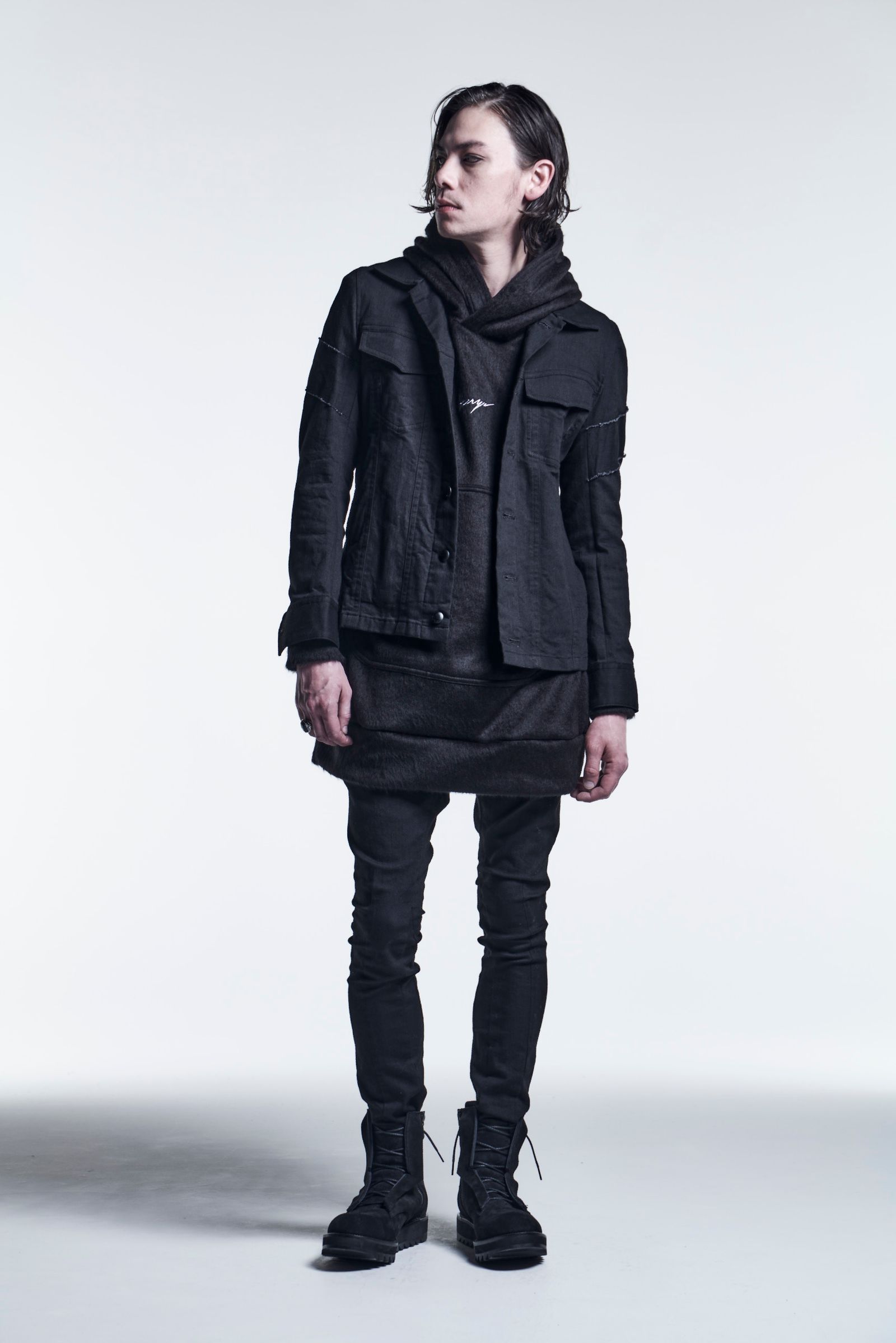LooseHoodie BeaverJersey / Black 【kiryuyrik】