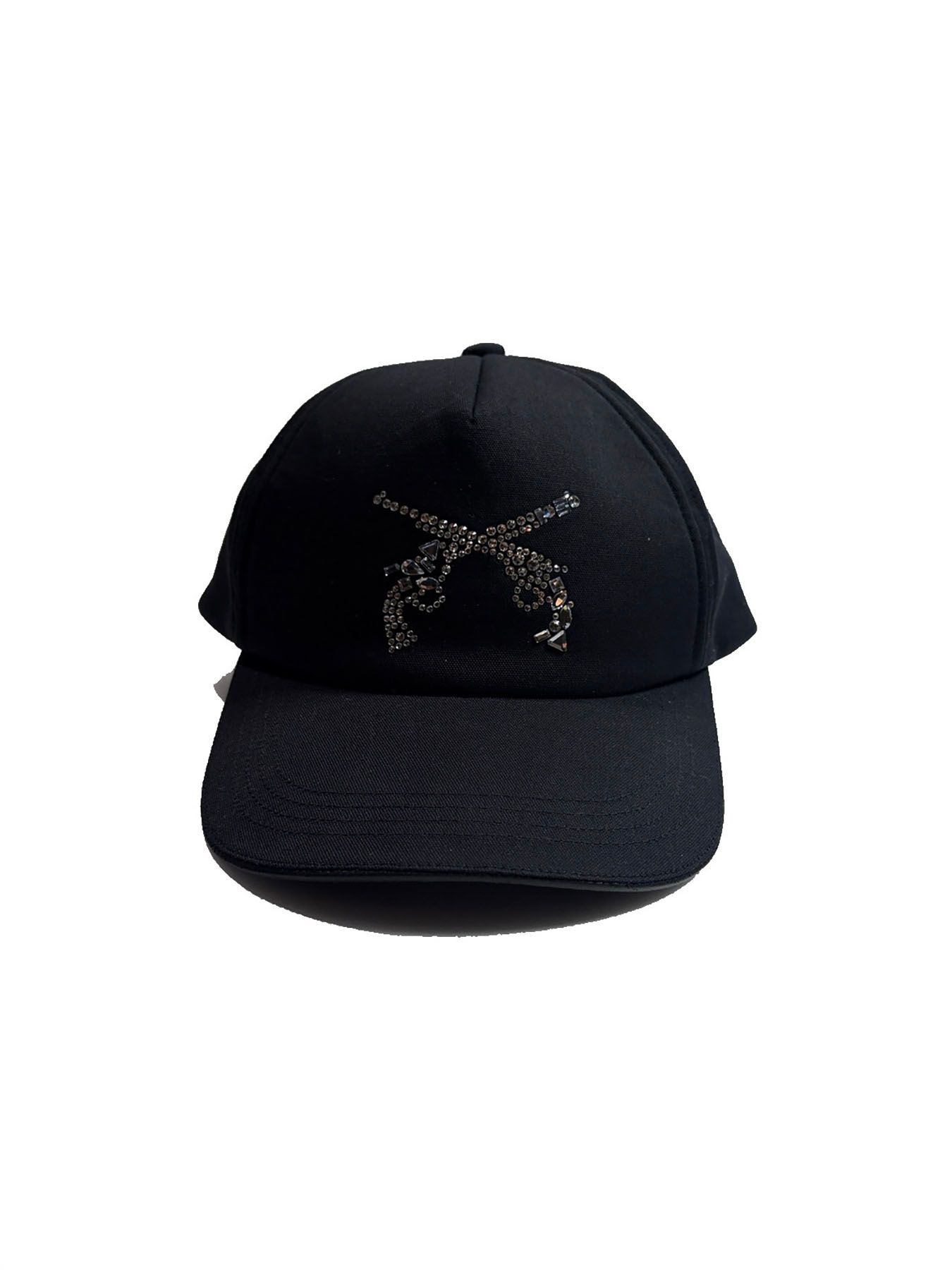 【予約品 3月9日(月) 18:00 締切】MOSAIC CROSSGUN CAP / クリスタル モザイク クロスガン ベースボールキャップ / ブラック