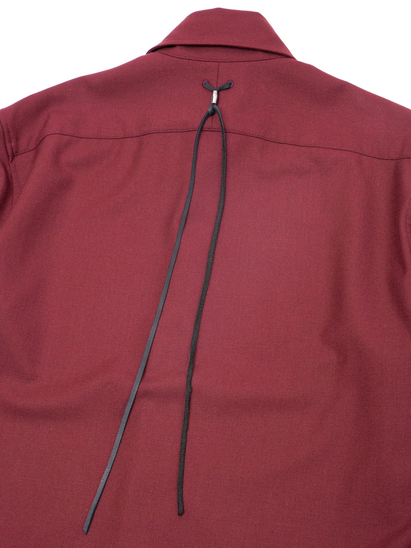 ウォッシャブル ウールレーヨンポリ ツイル ドレスシャツ / BURGUNDY