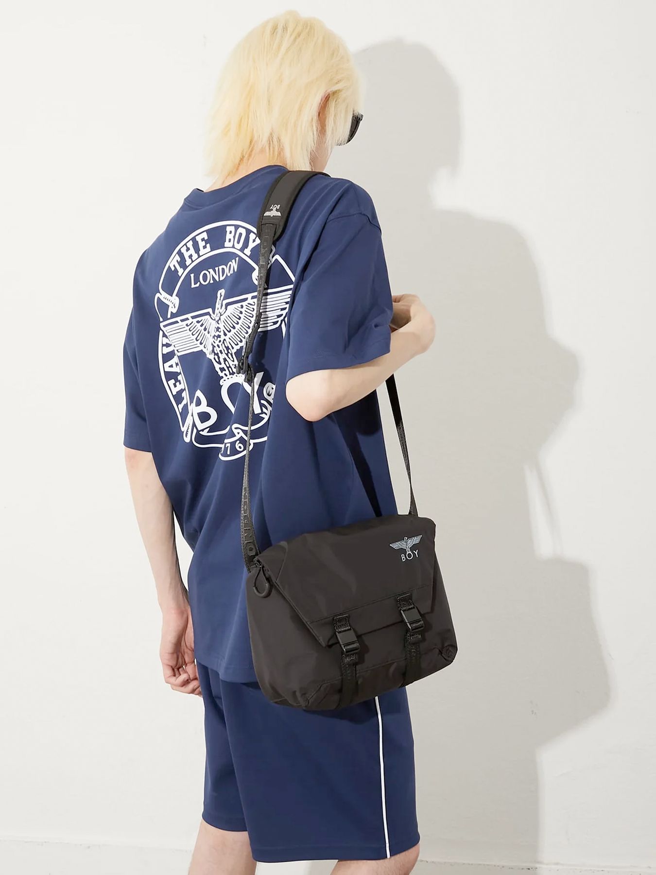 BOY LOGO NYLON SHOULDER BAG / ナイロンショルダーバッグ / ブラック