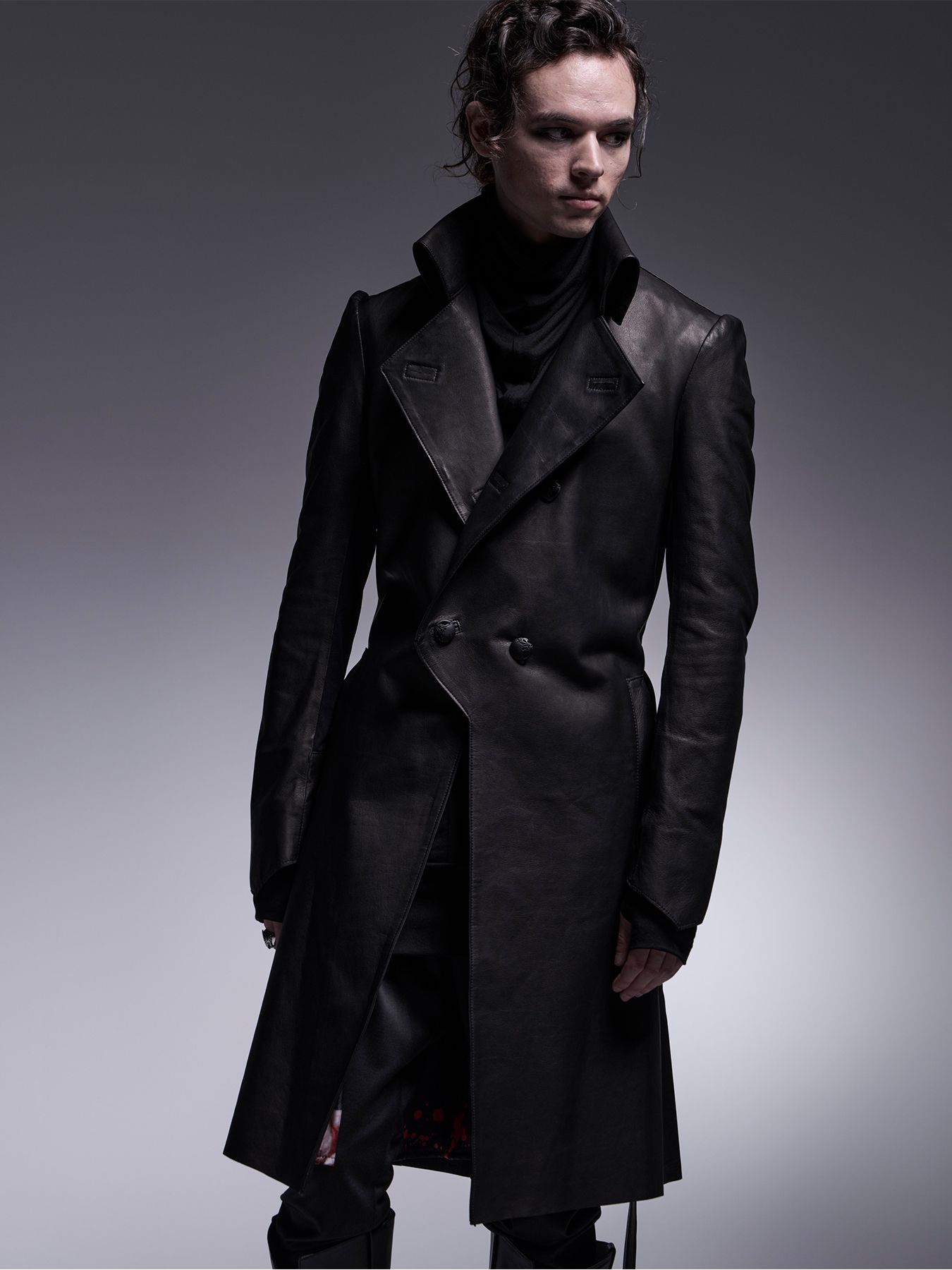 【予約品 7月13日(日) 締切】Long Leather Napoleon / ロングレザーナポレオンジャケット / ブラック