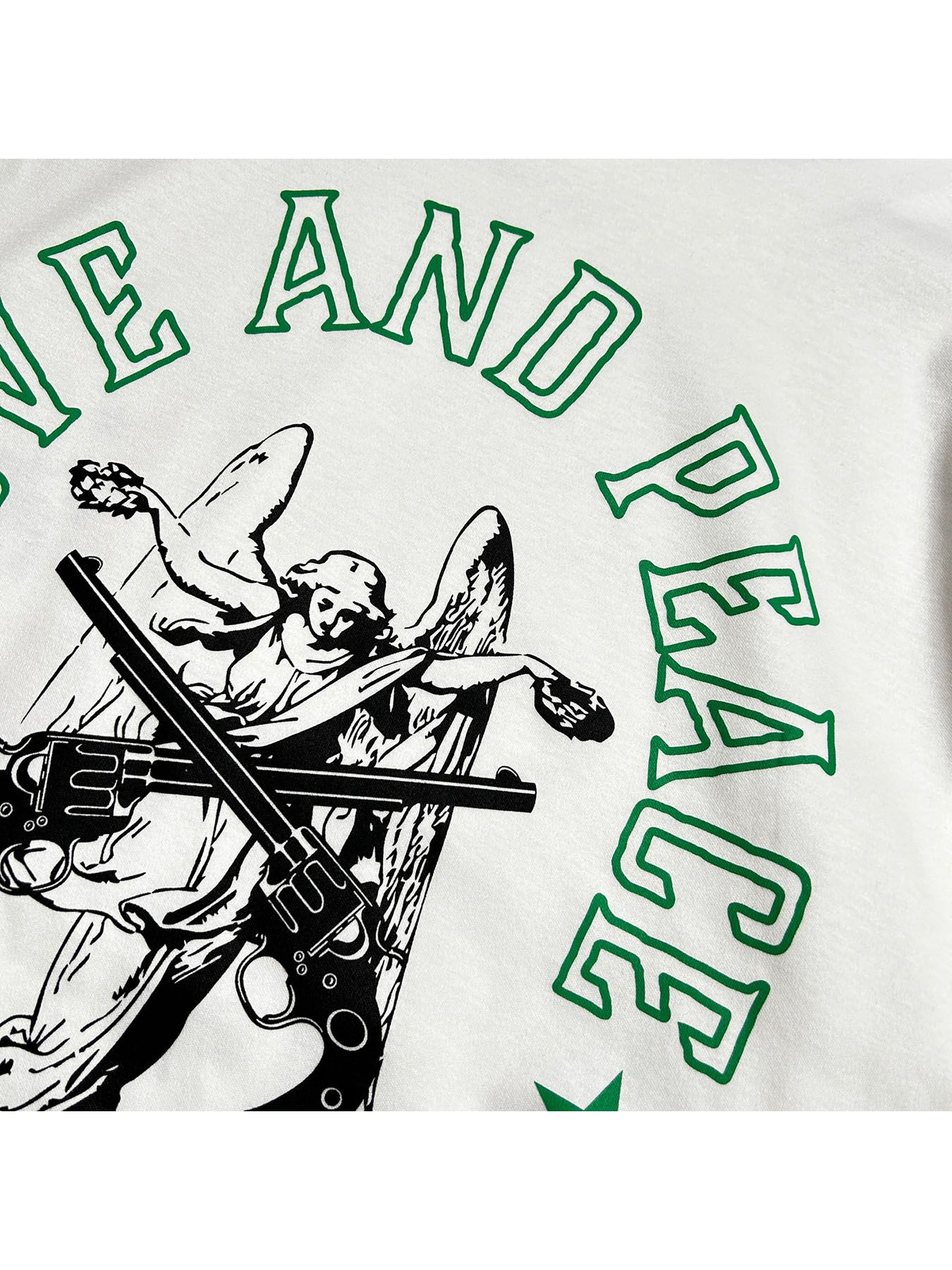 【予約品 8月10日(日) 締切 】ANGEL CROSSGUN L/S T / エンジェル クロスガン ロングスリーブ Tシャツ / ホワイト