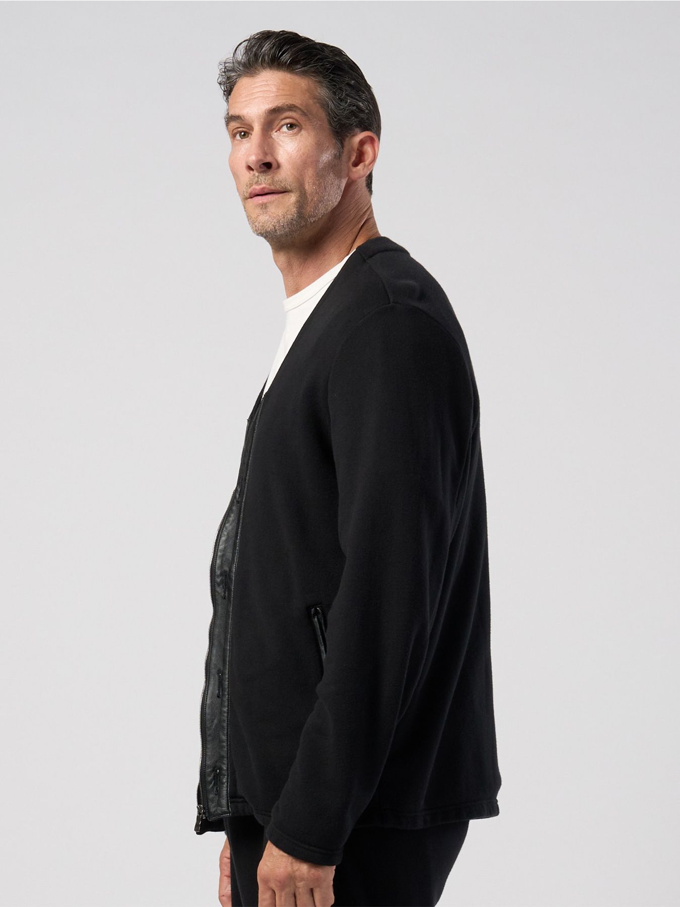 【予約品】soft luxe urake zip-up jacket / プレミアム裏毛 ジップアップカーディガンジャケット / ブラック
