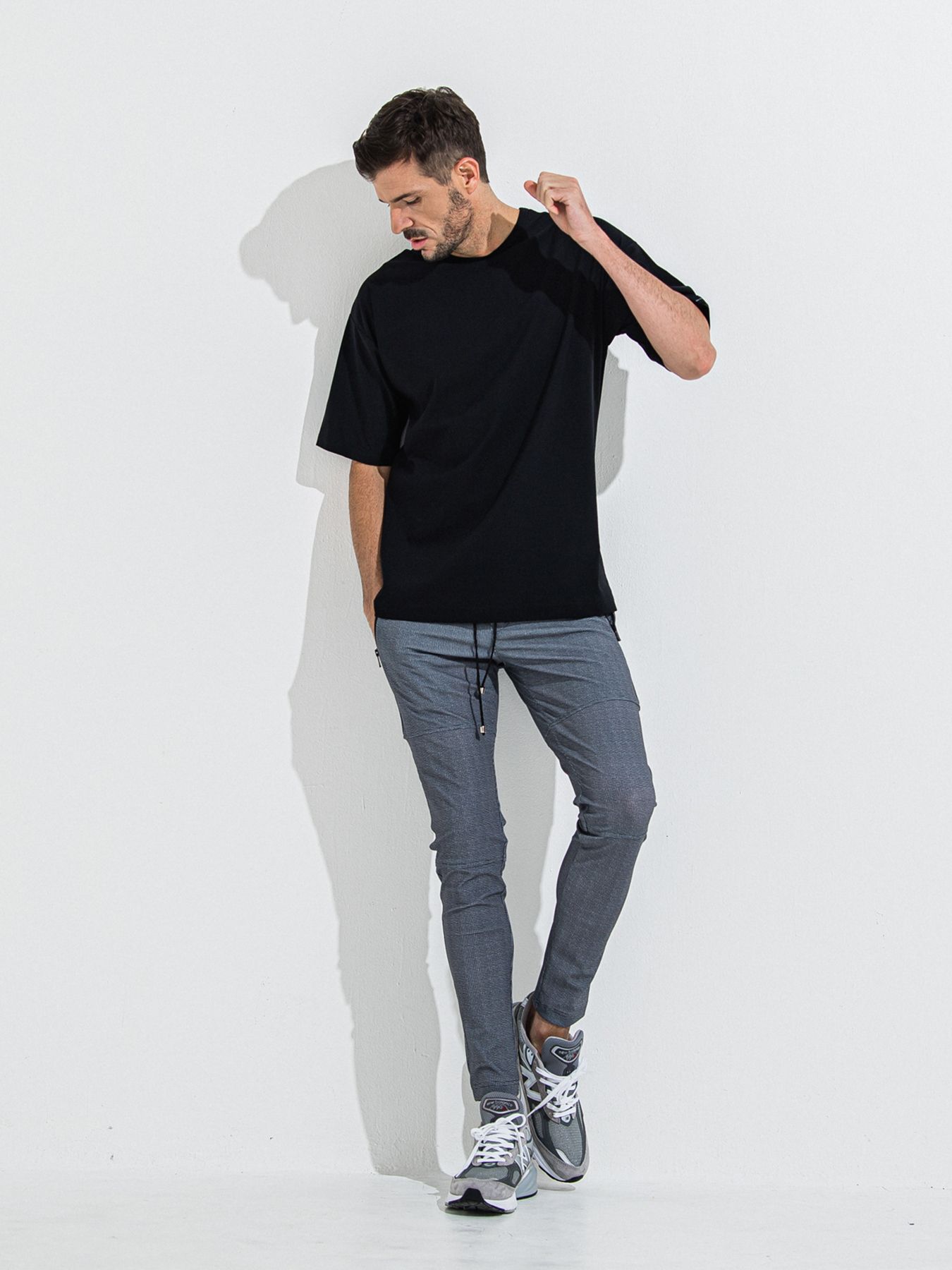【予約品 】NYLON OVER T /  ナイロンオーバーサイズTシャツ / ブラック