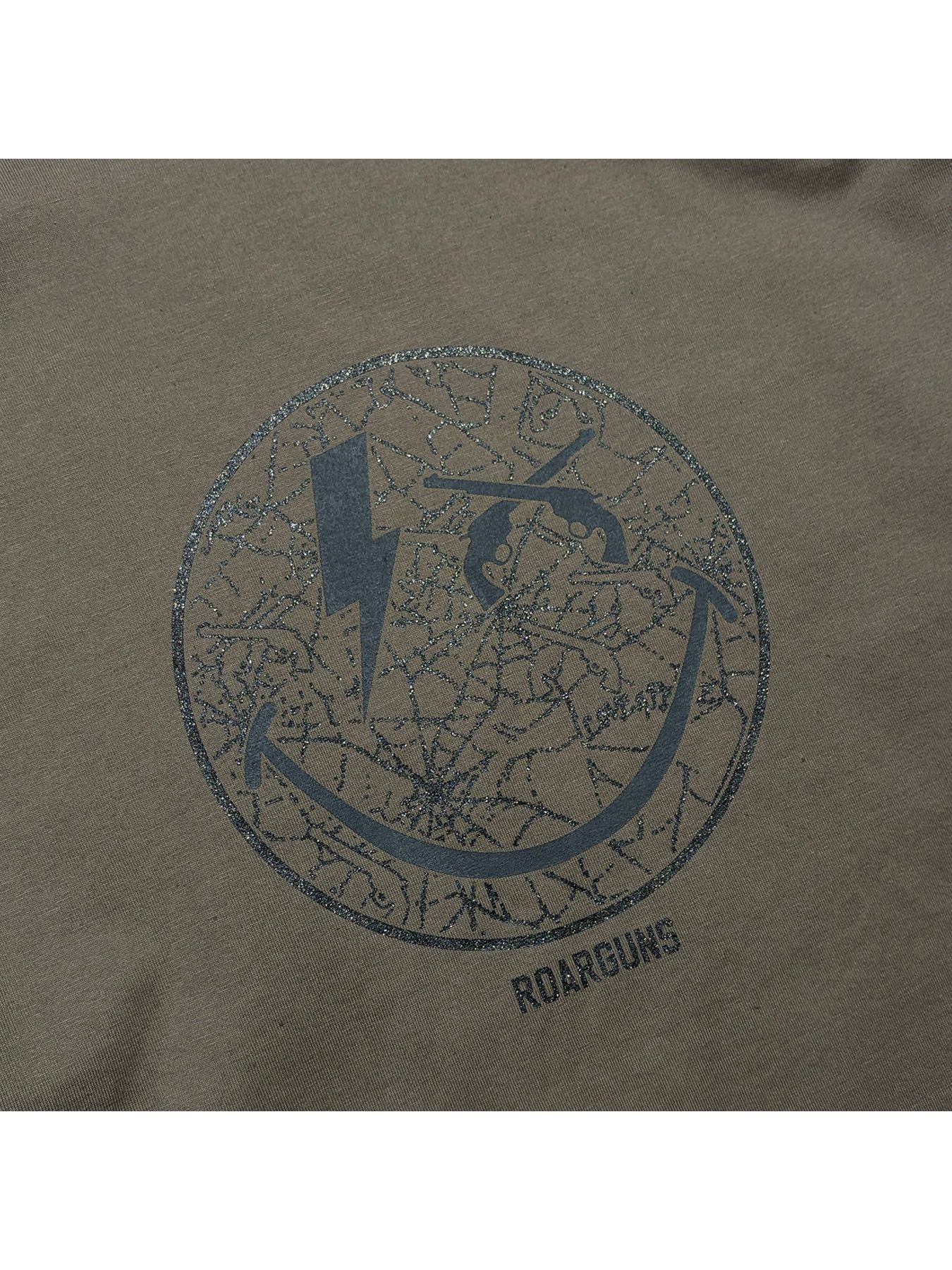 【予約品 3月9日(月) 18:00 締切】ORG/CO L/S T SMILE / スマイルプリント オーガニックコットン ロンT / カーキ