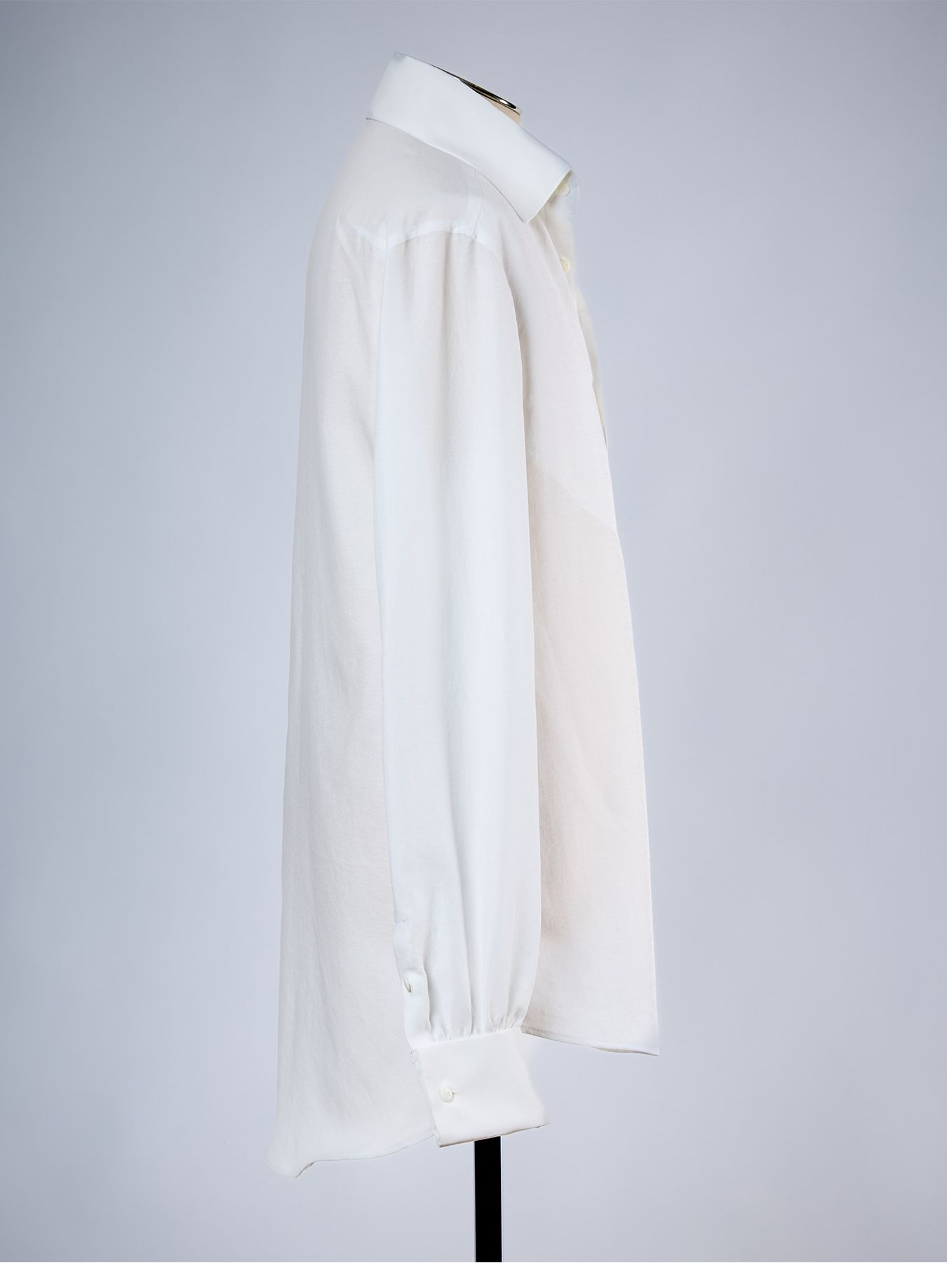 【予約品 10月26日(月) 締切】《Costume Line》Back Satin W-Cuffs Shirt / ダブルカフスシャツ / ホワイト