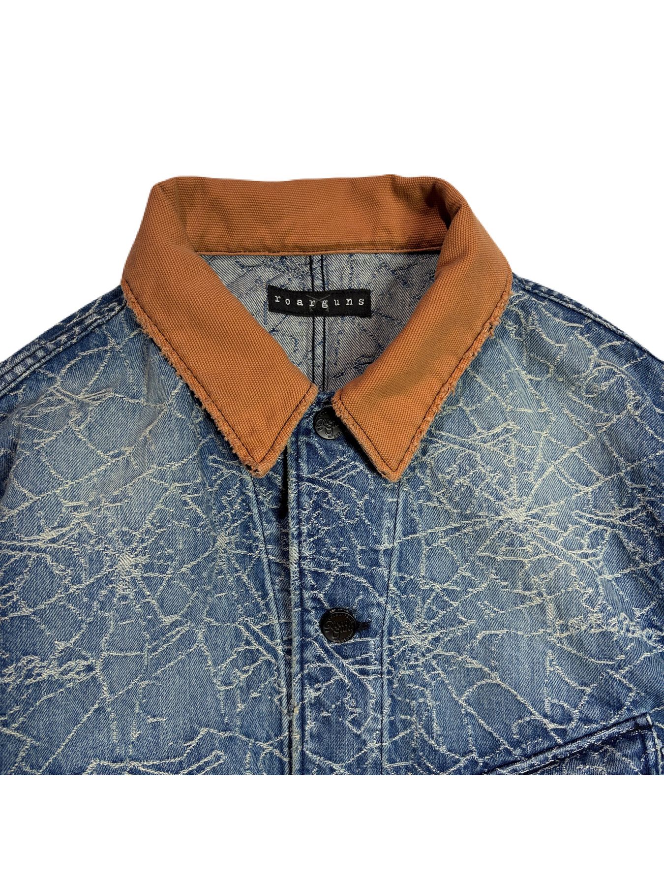 【予約品 3月9日(月) 18:00 締切】SPIDER JAQ DENIM JKT / スパイダー ジャガード デニム カバーオールジャケット / ブルー