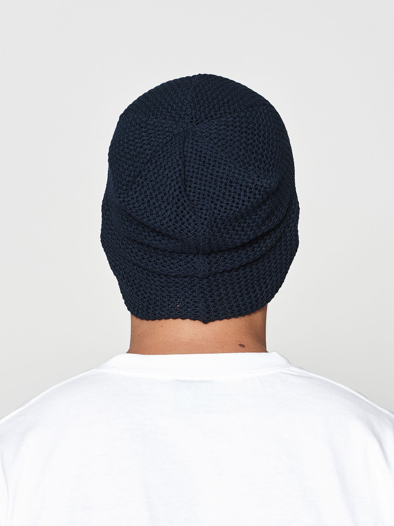 【予約品 10月9日(木) 締切】muta Mesh Back Pool Knit Cap / ニット帽 / ネイビー【Acanthus × muta MARINE】
