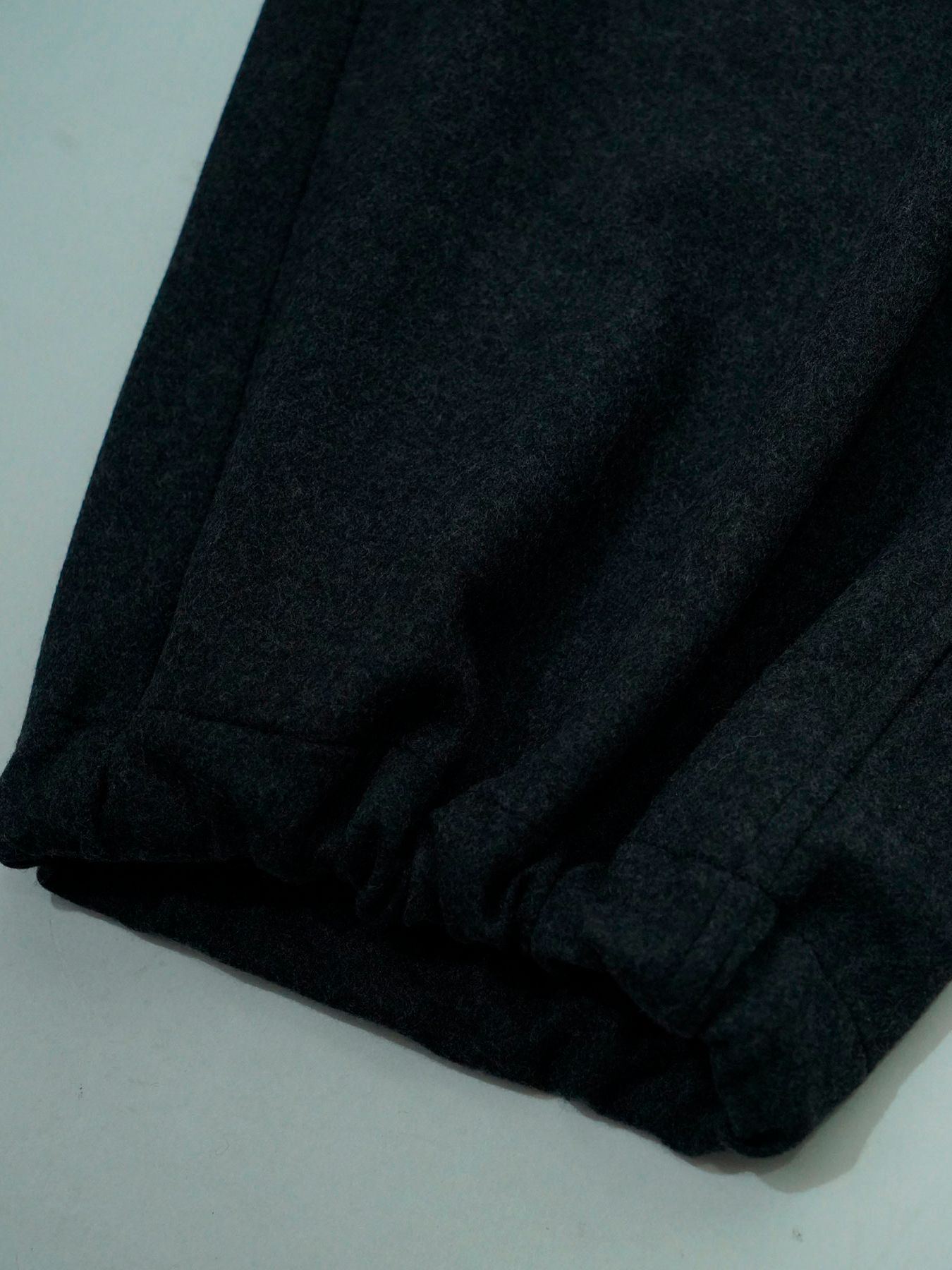 【予約品 】Woolnapp trousers / ウール イージートラウサーズパンツ / 杢チャコール
