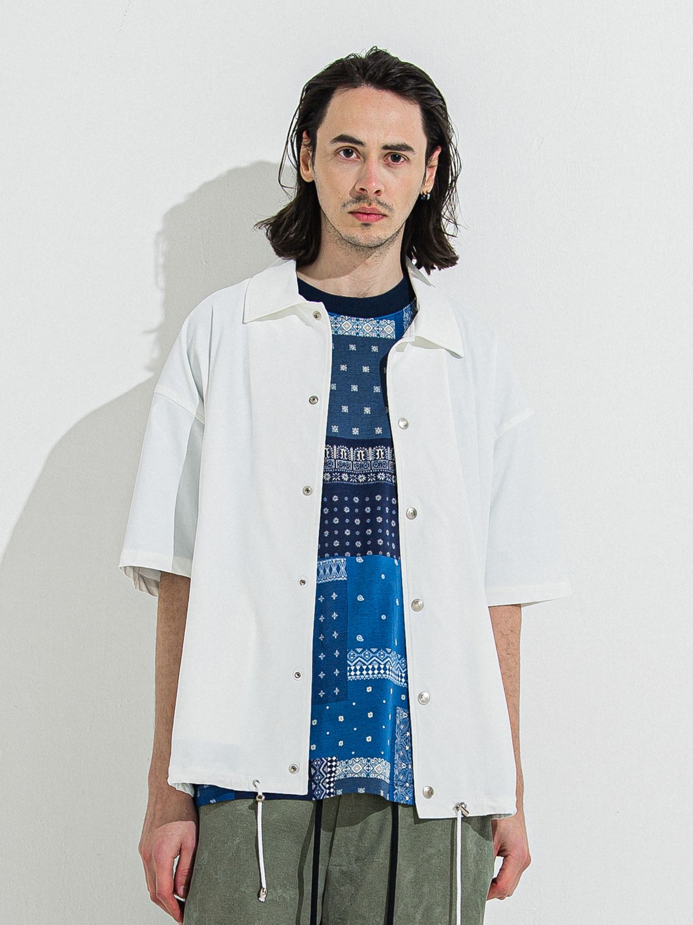 【予約品 】BANDANA OVER TEE / バンダナオーバーサイズTシャツ / ネイビー