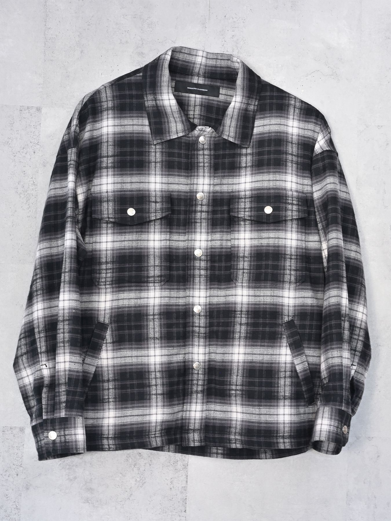 【予約品 9月6日(日) 締切】OLD SLUB CHECK JK / ヴィンテージ ネルジャケット / ブラック