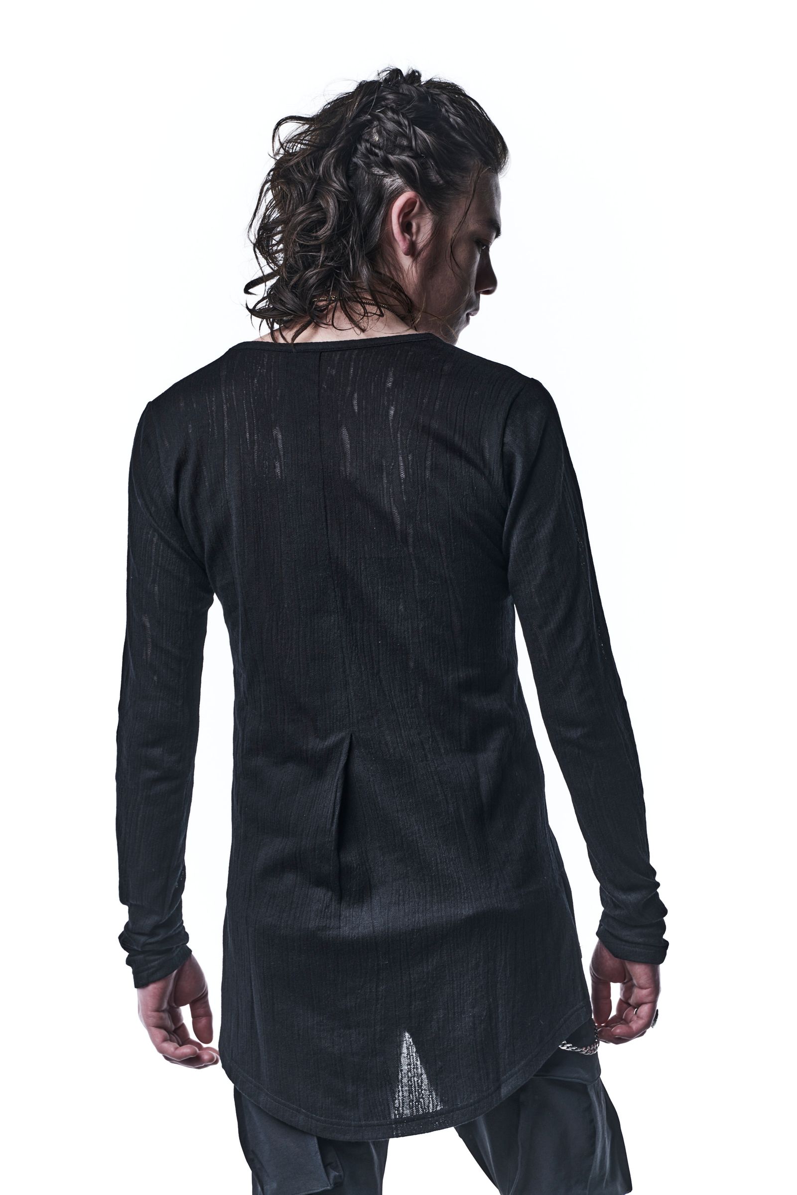 《予約品》 VelvetTP V-Neck Tシャツ LacyJQD Jersey / Black 【kiryuyrik】 8月入荷予定