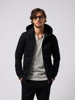 【予約品9月19日 10時締め】 basic zip-up parka  / ジップパーカー / ブラック
