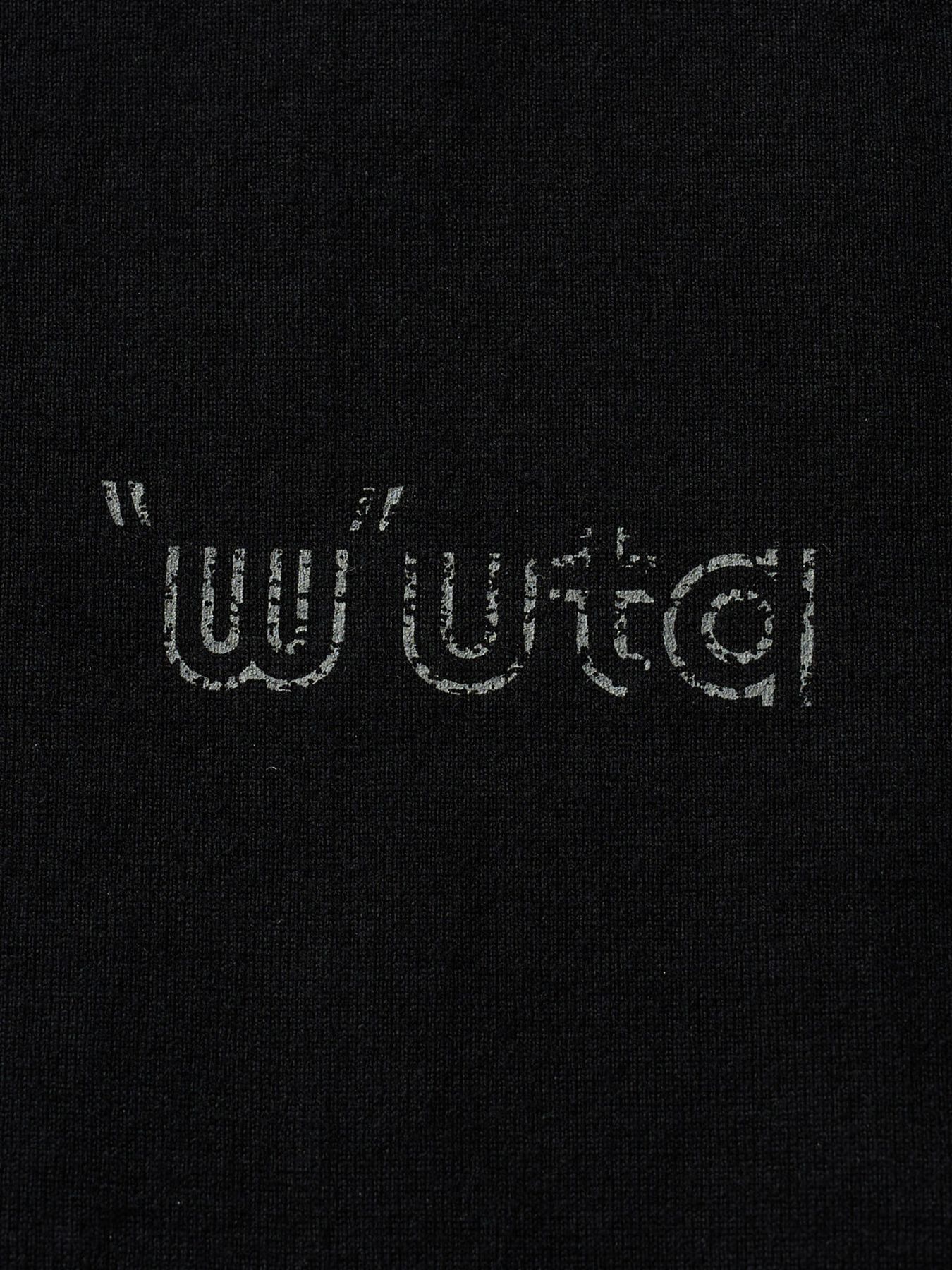 【予約品 1月25日(日) 締切】muta × wjk collection：cut-off mock S/S (printed) / カットオフ モックネック ショートスリーブ / ディープブラック