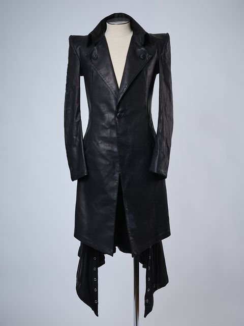 【予約品 4月26日(日) 締切】《Costume Line》Eco Horse Hide Lace Up Flare Jacket / エコホースレザー レースアップ フレアジャケット / ブラック