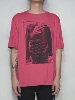 コラボ30/- ナチュラルソフト天竺『 FxxK THE WORLD』ワイド Tシャツ（オーバーサイズ） - RED