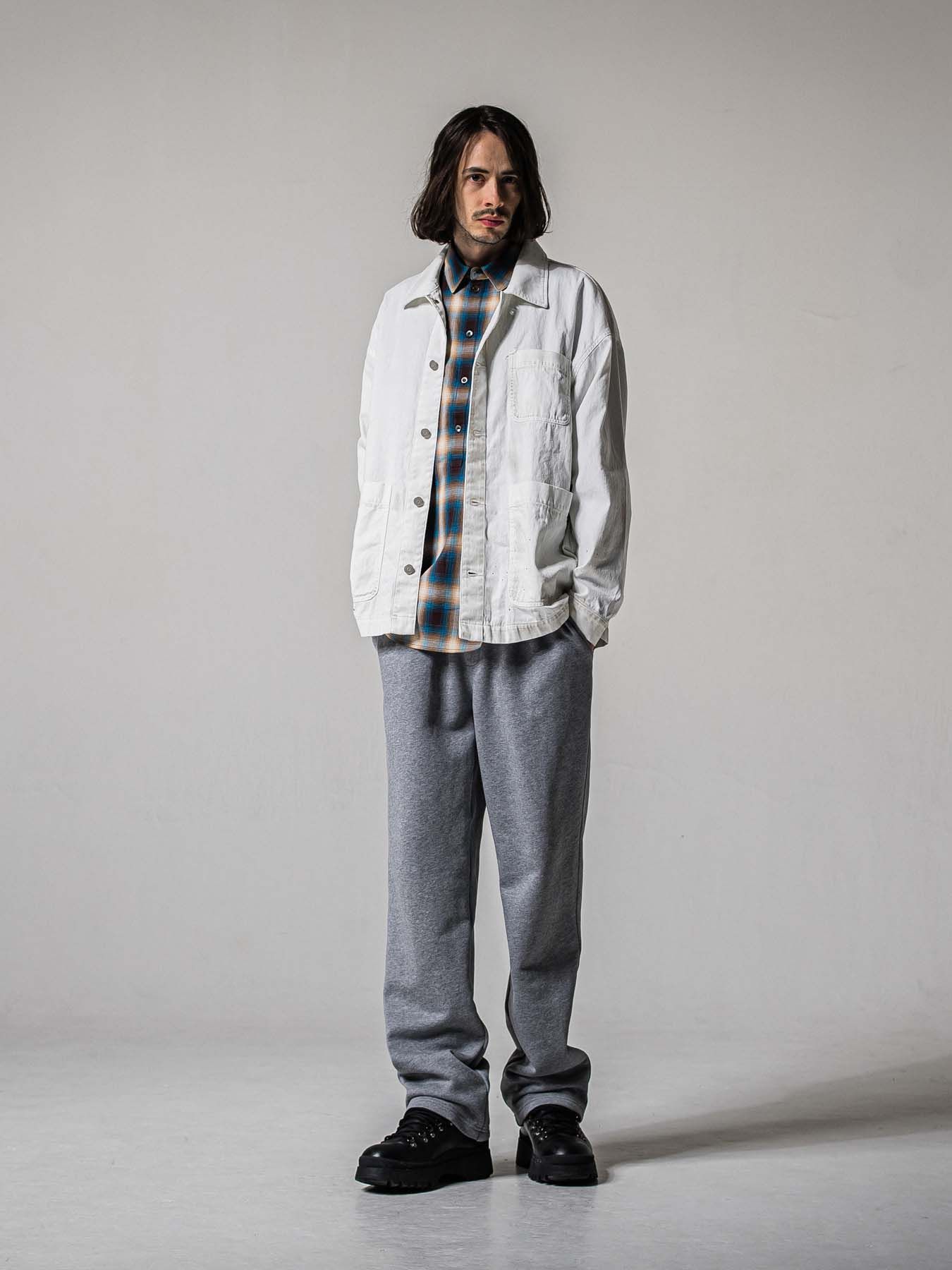 【予約品 11月16日(日) 締切】HF URAKE WIDE TUCK PANTS / 裏毛 セミワイドシルエット ワンタック イージーパンツ / グレー