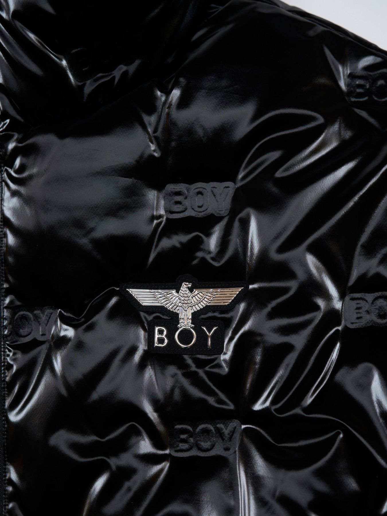 BOY LOGO GLOSSY DOWN BLOUSON / ダウンブルゾン / ブラック