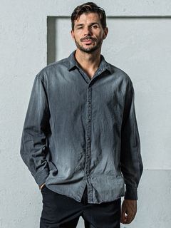 《予約11月17日19時締め》 denim jack shirts / デニムシャツ / ブラックused