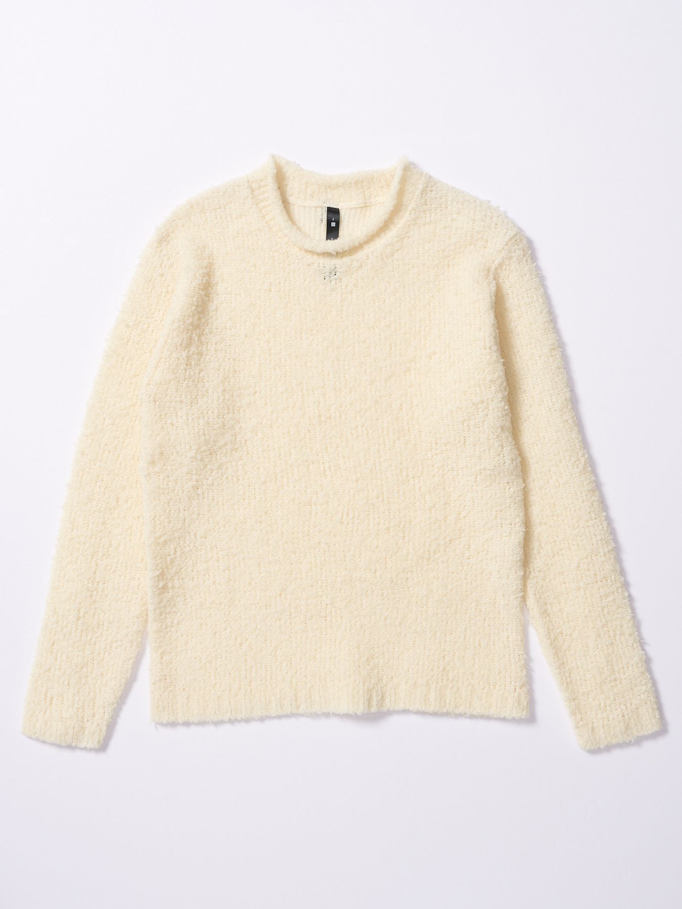 【予約品 4月19日(日) 18時締切】fancy yarn crew-neck knit / クルーネックニット / ホワイト