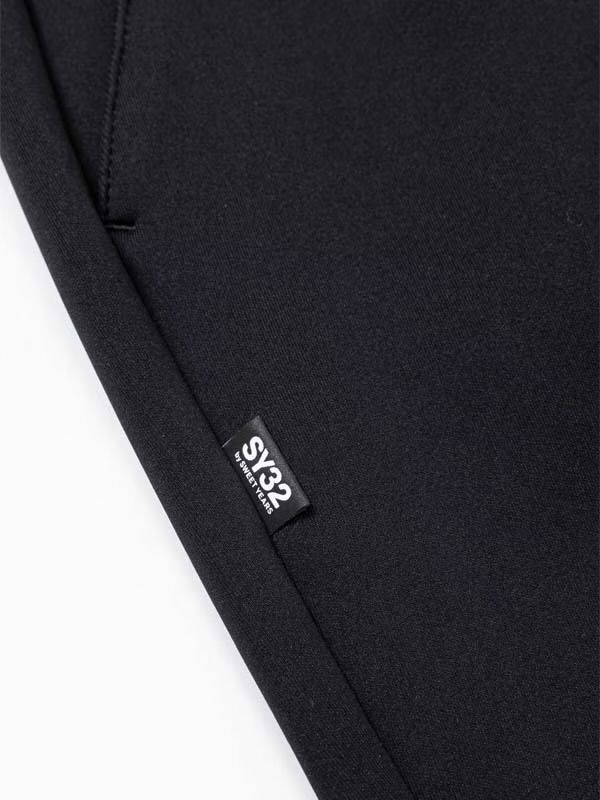 DOUBLE KNIT GOTHIC LOGO PANTSブラック【SY32 by SWEET YEARS】
