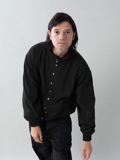 【予約品 5月6日(水) 締切】MOLD-SWEATJACKET / スタンドブルゾン / ブラック
