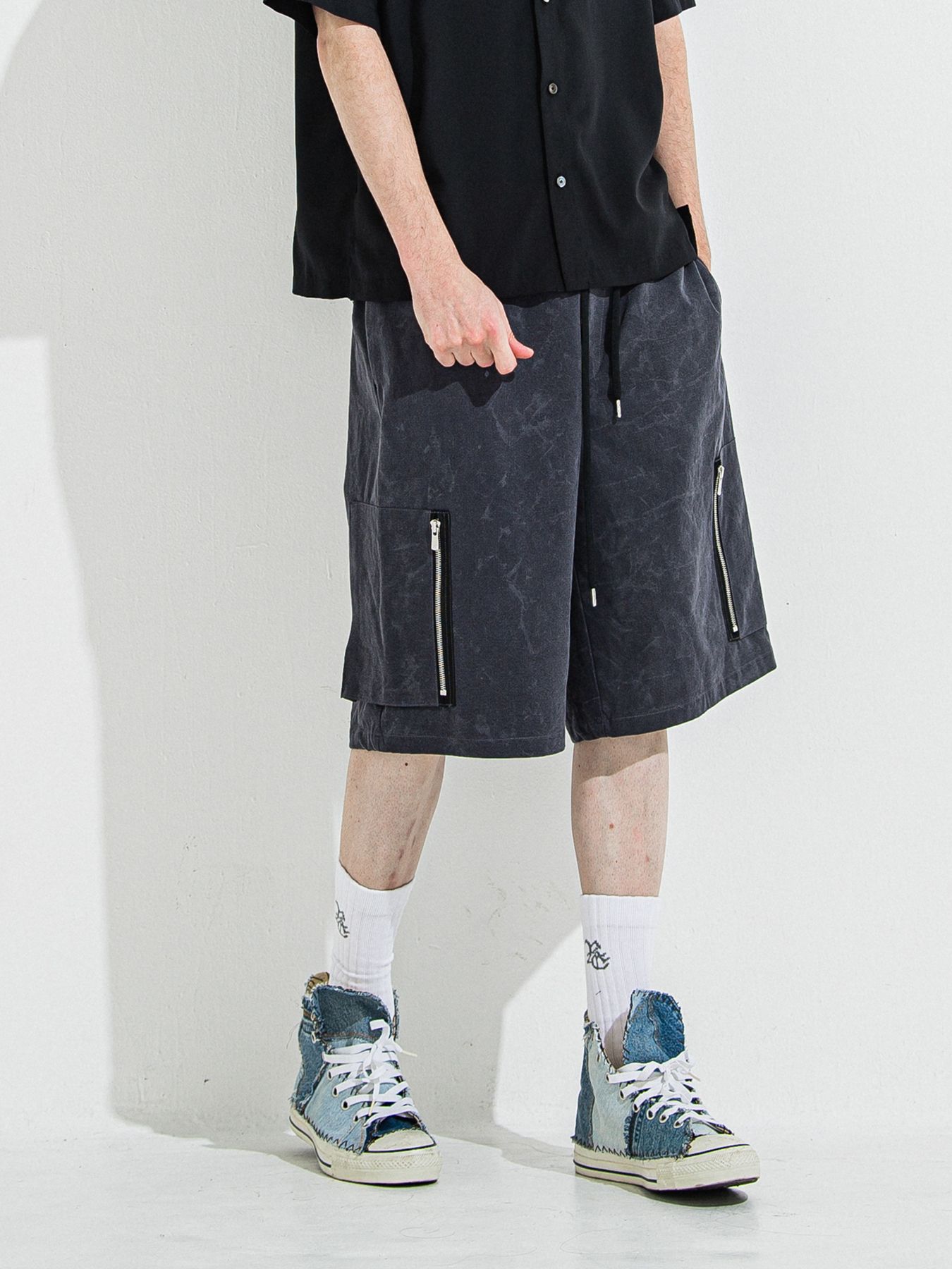 【予約品 】DAVID CARGO HALF PANTS / デヴィッドカーゴハーフパンツ / ヴィンテージブラック